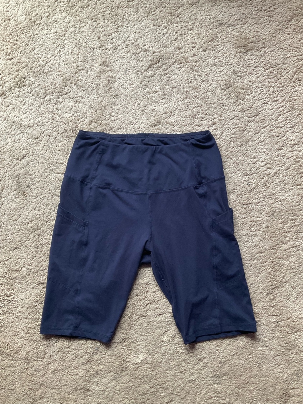 Women’s High-Waist Navy Bike Shorts